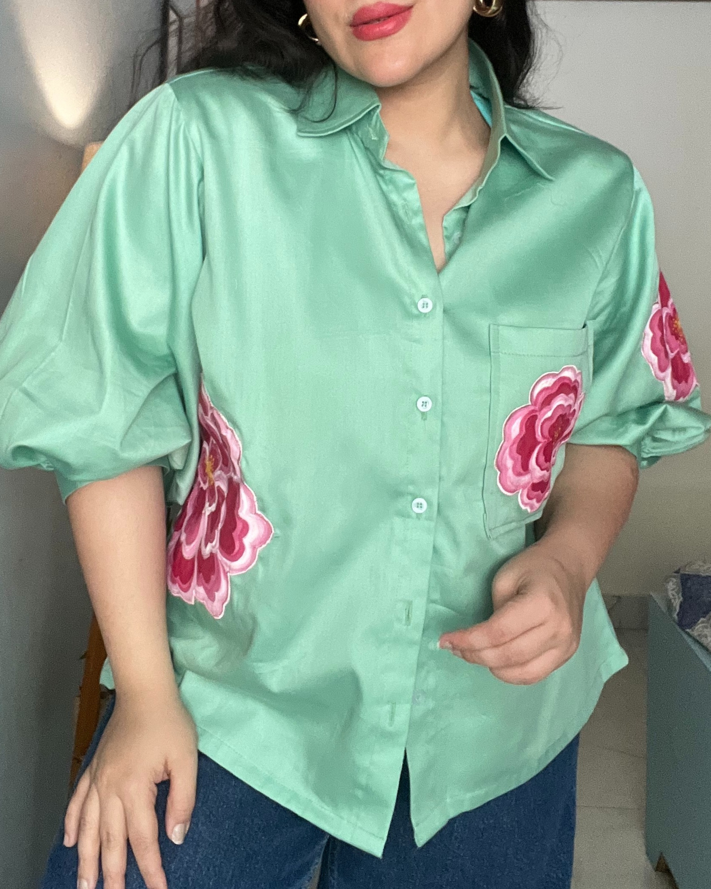 Green shirt
